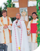 2005年聖體遊行開始前，鄭總主教於圓山公園致詞